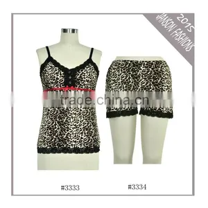 2015 Leopard Print Pajama Set for Women Pijama thumbnail-1