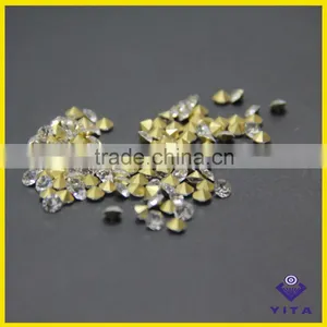 Big Size White Machine Cut Glass Chaton Crystal Point Back Rhinestone for Jewelry thumbnail-5