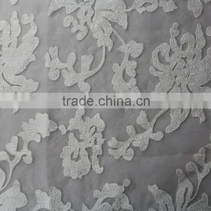 Dress Floral Organza Fabric African Organza Lace Fabric Embroidered Organza Fabric thumbnail-3