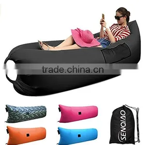 Lazy Man Portable Outdoor Inflatable Sofa Beach Chair Folding Sofa Bed Air thumbnail-1