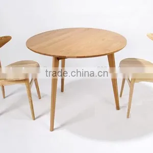 Ash Wood Furniture Coffee Cafe Table Ash Wood Chair Natural Color, Nordic Design thumbnail-1
