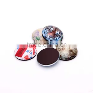 Best Selling Telephone Print Round Crystal Fridge Magnets for Wholesale thumbnail-6