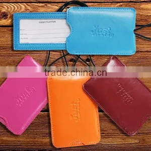 Custom Made Debossed Logo Leather Luggage Tag/high Quality pu Leather Luggage Tag/leather Luggage Tag Quality Choice thumbnail-4