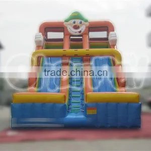 Local Factory Hot Sales Inflatable Double Lane Clown Slide for Kids thumbnail-2
