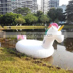 Wholesale Cute Giant Unicorn Inflatable Pool Ride on for Beach thumbnail-1