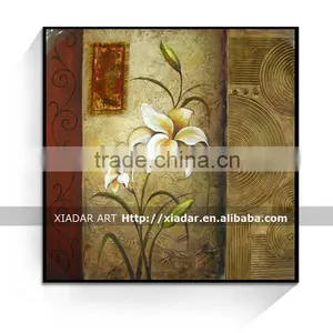 Wall Art Decor Abstract Flower Canvas Oil Painting for Hotel and Living Room thumbnail-1
