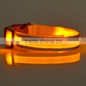 Lighted up LED Collar Striped Mesh Nylon Collar thumbnail-6