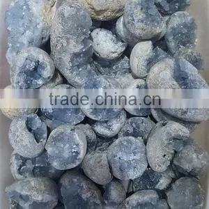 Wholesale Small Blue Calcite Celestite Geodes Healing Crystal Cluster thumbnail-1