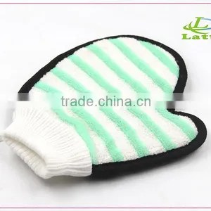 the Newest Fashion Exfoliating Bath Gloves With Pink Color thumbnail-3