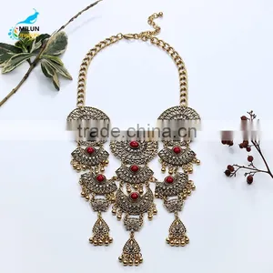 Yiwu Wholesale Handmade Jewelry Fashion Charm Pendant Vintage Maxi Necklace thumbnail-3