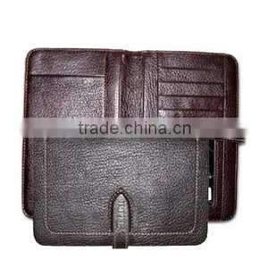 Leather Wallet for Travelers With One Strap to Closure thumbnail-1