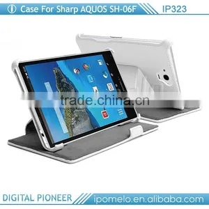 Heat Setting Leather Tablet Case for Sharp AQUOS PAD SH-06F thumbnail-1