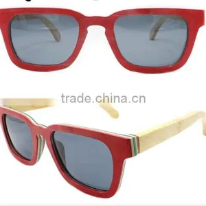 2014 Custom Handmade Skateboard Wood Sunglasses thumbnail-1