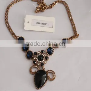 Fashion Design Gold Plated Women Necklace Crystal Necklace Wholesale thumbnail-6