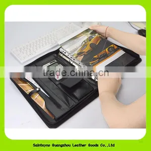 2016 New Arrival Leather Business Card Folder a4 Leather Bound Folder thumbnail-6
