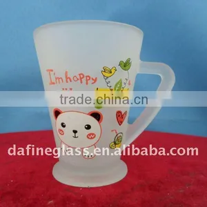 Pretty Glass Cup With Handle thumbnail-1