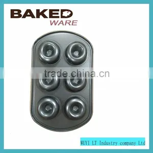 Carbon Steel Non-stick Coating 6 Cup Egg Shape Baking Pan Gold thumbnail-6
