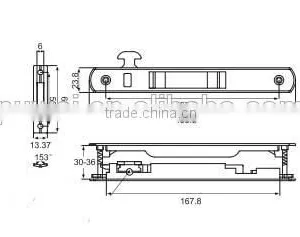 Aluminum Accessories Sliding Window Lock Aluminium Window Security Lock thumbnail-2