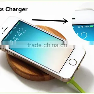 High Quality Bamboo Wood Fanasy Wireless Charger for Samsung S6 Wireless Charger thumbnail-1