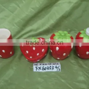 Red Ceramic Strawberry thumbnail-1