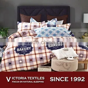 Playing Card Patchwork Simple Plaid Comforter Cover Set Bedding Bed Sheets Set Full Size Brown thumbnail-1