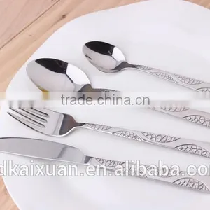 Fashional Design Stamped Pattern Stainless Steel Cutlery Set KX-S146 thumbnail-2