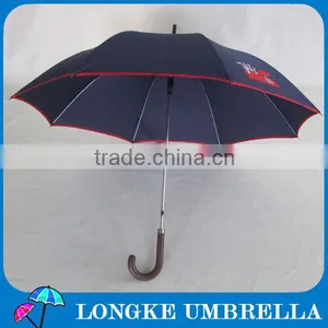 [ST080]Red Hemming Umbrella PU Handle Umbrella Walker Umbrella for Rain thumbnail-1