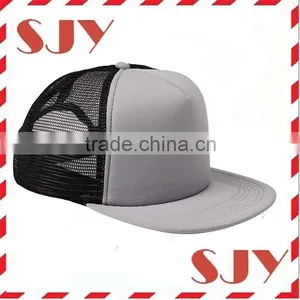 Wholesale Blank 5 Panel Flat Bill Trucker Cap Hats thumbnail-1