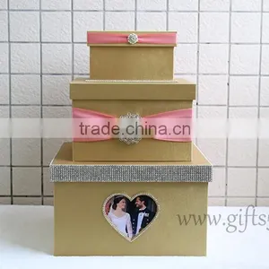 Excellent Wedding Keepsake Box Large Wedding Gift Card Box With Photo Frame thumbnail-2