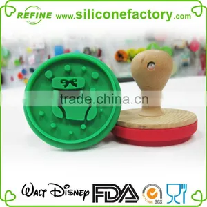 Christmas Series Sock Shaped Silicone Cookie Stamp With Wooden Handle thumbnail-3