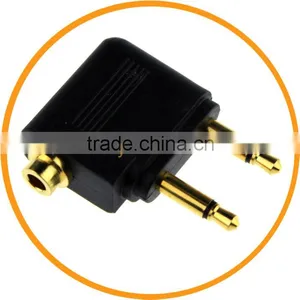 3.5mm to 1/8" Headphone Audio Adapter for Airplane Headset From Dailyetech thumbnail-1