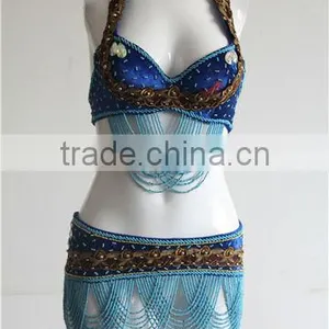 DS-013 New Design Sexy Carnival Party Beaded Dance Costume, Dance Performance Bra thumbnail-1