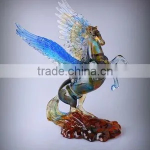 Coloured Glass Horse Figurines for Decoration thumbnail-1