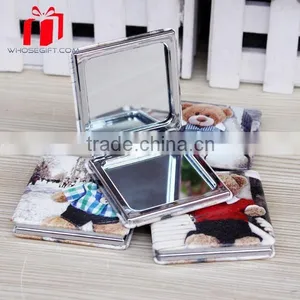 Fashion Cute Accessories Pu Leather Decorative Pocket Mirror thumbnail-1