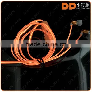 Light up Earphone Stereo Cute and Cheap Glowing el Earphones for Mobile Phone thumbnail-4