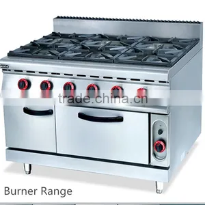 Commerical Stainless Seel Gas Range With 4 Burner and Grill With Oven for Sale thumbnail-1