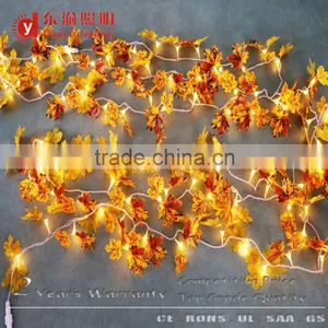 Beautiful 10m 100LED Maple Leaf Shape Decoration Rope Light thumbnail-1