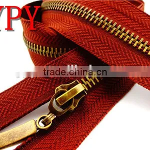 5# Antique Brass Metal Zipper for Outer Garment thumbnail-1