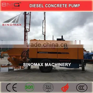 TOP! 60m3/h 80m3/h Diesel Engine Trailer Concrete Pump for Sale With CE Certificated thumbnail-6