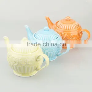 900ml 31.5oz Antique Porcelain Color Glazed Coffee Tea Pots thumbnail-5
