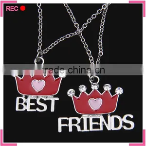 Necklaces Best Girlfriends With Crown Pendant, Necklaces Fashion Chinese thumbnail-2