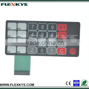 Round Embossment Polyester Switch Keypad With 3M Adhesive Very Good thumbnail-1