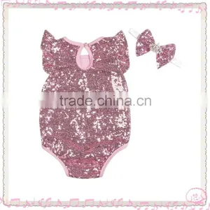 Baby New Model Sequin Romper Baby Romper in Stock From Kapu Garment thumbnail-3