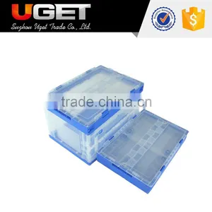Factory Directly Sales Side Door Lid Foldable Collapsible Plastic Crate thumbnail-1