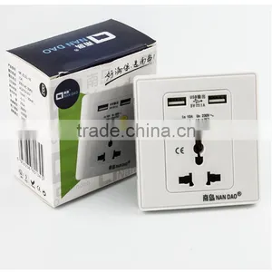 Dual Usb Universal Socket Portable Wall Outlet Explosion Proof Wall Socket thumbnail-3