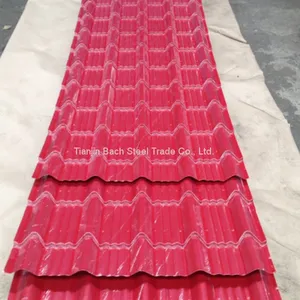 0.28mm PPGI GI Wave Coated Corrugated Metal Roofing Sheet thumbnail-3