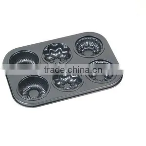 6 Cup Multi Flower Muffin Pan thumbnail-1