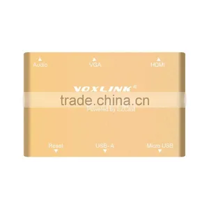 1080P HDMI And VGA+Audio Dual Display Converter Digital AV Multiport Adapter Golden thumbnail-3