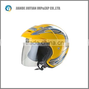 DOT Open Face Helmet With Colorful Design YELLOW COLOR thumbnail-1