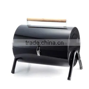 Portable Barrel Shape Charcoal BBQ Grills thumbnail-1